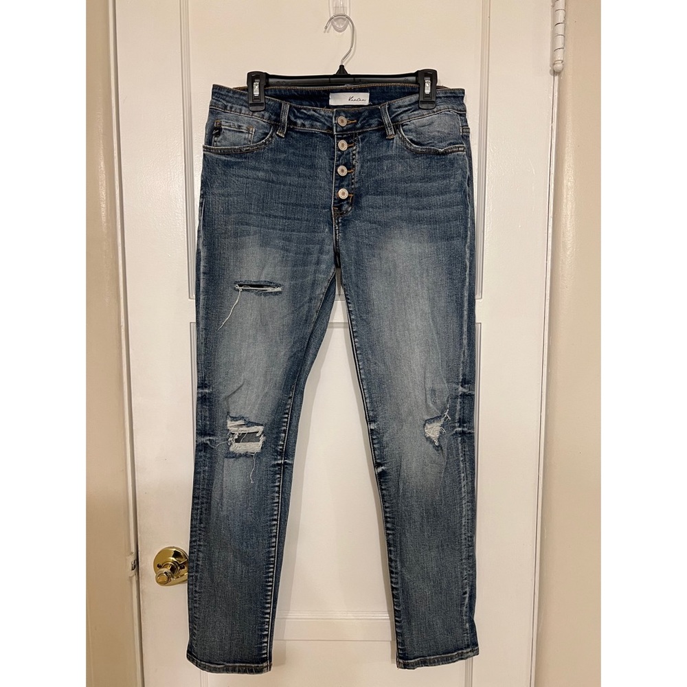 KanCan light wash ripped skinny jeans